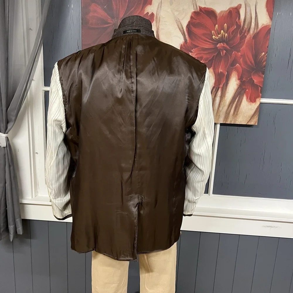 Lauren Ralph‎ Lauren Soft Tweed Blazer Sport Jacket Mens 50R Brown/Green/Black